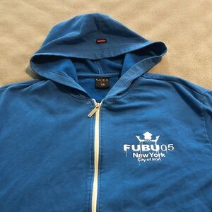 FUBU "City of Iron" full-zip hooded sweatshirt Adult Unisex 2XL